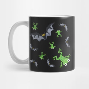 It's Raining (Sparkly Halloween) Bats and Frogs Mug